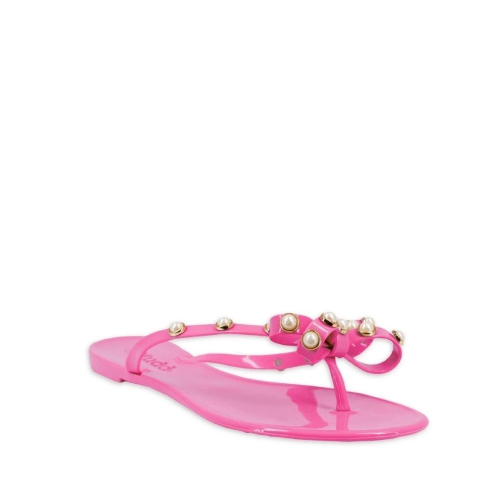 BRAND NEW OLIVIA & KATE PEARL ACCENTS BOWNOT DESIGN  FLIP FLOP SANDAL